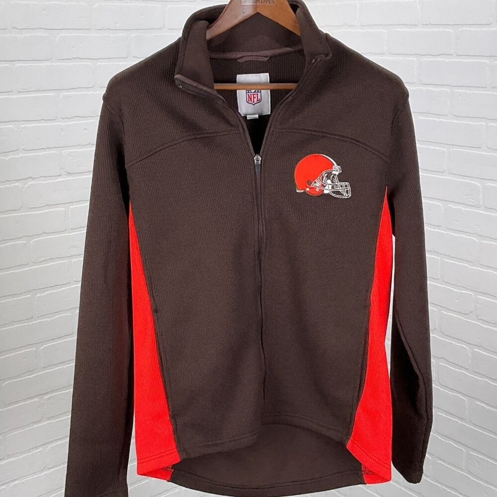 G-III NFL Jacket Mens Medium Orange CLEVELAND BROWNS Embroidery Heavy